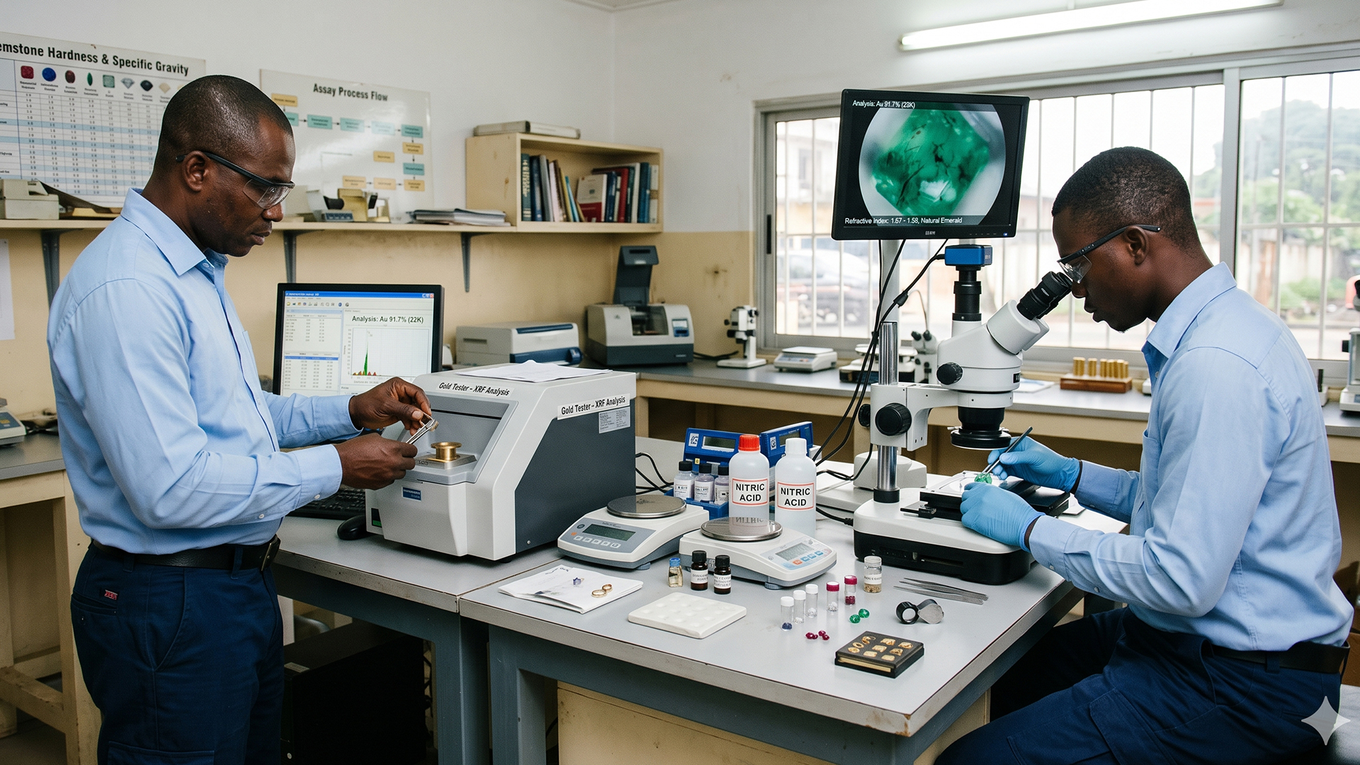 Gemstone testing laboratory
